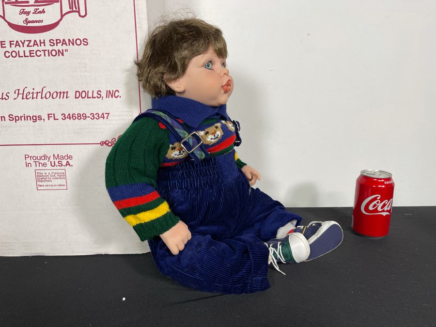 Vintage Limited Edition Fayzah Spanos Collectible Doll By Fayzah Spanos Precious Heirloom Dolls Designer With Box 73 Of 900 23L [Photo 5]