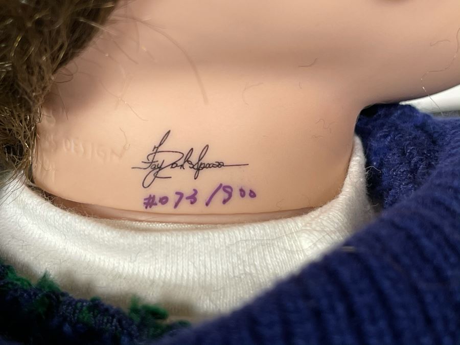 Vintage Limited Edition Fayzah Spanos Collectible Doll By Fayzah Spanos Precious Heirloom Dolls Designer With Box 73 Of 900 23L [Photo 7]