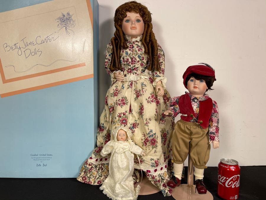 Vintage 1992 Betty Jane Carter Original Limited Edition Musical Porcelain Doll Designed By Bette Ball For Goebel 179 Of 500 With Box [Photo 3]