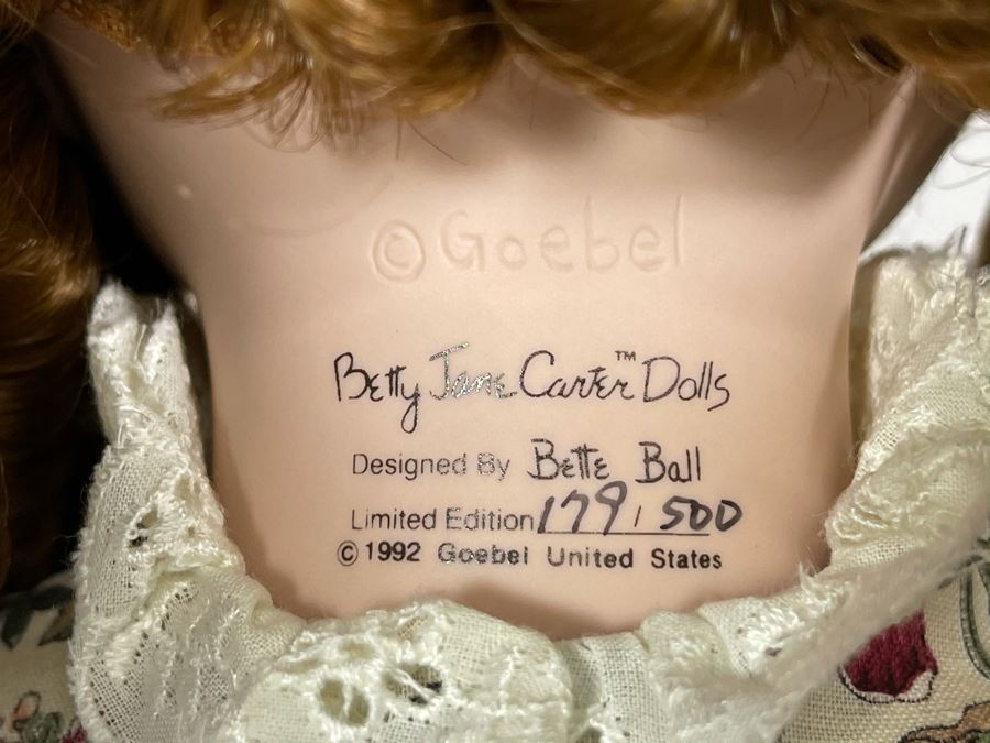 Vintage 1992 Betty Jane Carter Original Limited Edition Musical Porcelain Doll Designed By Bette Ball For Goebel 179 Of 500 With Box [Photo 11]