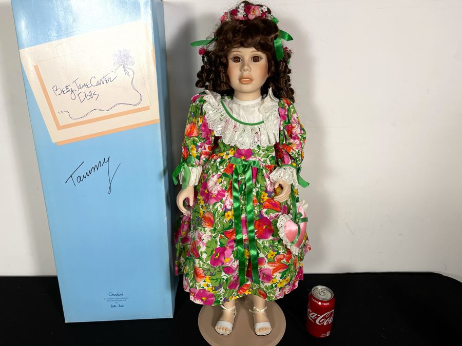 Vintage 1993 Betty Jane Carter Original Limited Edition Musical Porcelain Doll 'Tammy' Designed By Bette Ball For Goebel 161 Of 500 30H With Box [Photo 3]