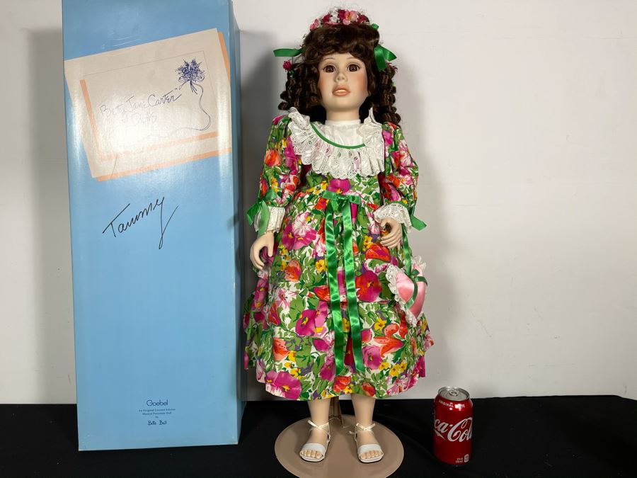 Vintage 1993 Betty Jane Carter Original Limited Edition Musical Porcelain Doll 'Tammy' Designed By Bette Ball For Goebel 161 Of 500 30H With Box [Photo 2]
