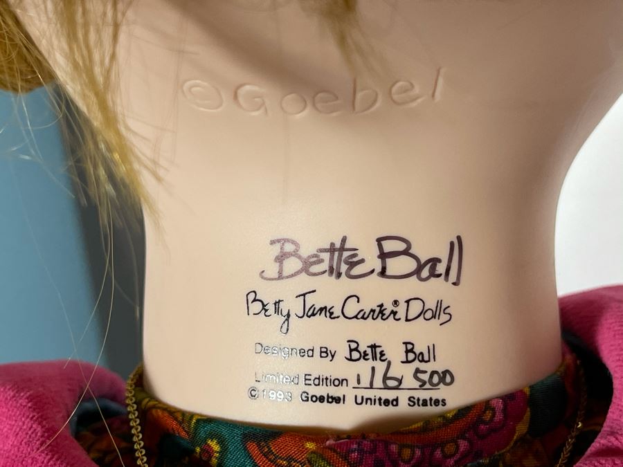 Vintage 1993 Betty Jane Carter Original Limited Edition Musical Porcelain Doll Designed By Bette Ball For Goebel 116 Of 500 30H With Box And Personal Handwritten Note From Bette Ball To Client [Photo 11]