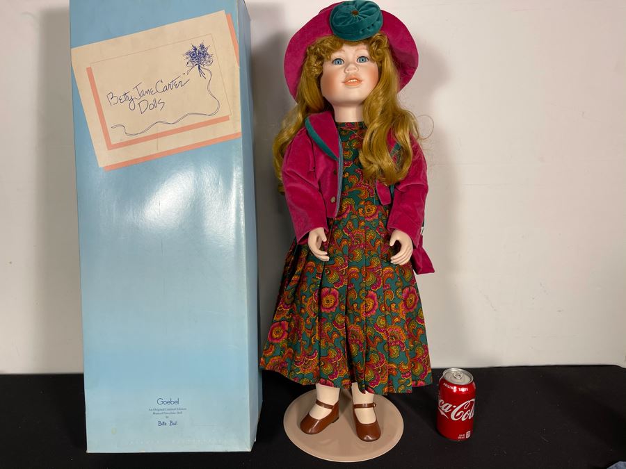 Vintage 1993 Betty Jane Carter Original Limited Edition Musical Porcelain Doll Designed By Bette Ball For Goebel 116 Of 500 30H With Box And Personal Handwritten Note From Bette Ball To Client [Photo 3]