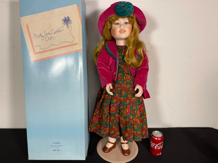 Vintage 1993 Betty Jane Carter Original Limited Edition Musical Porcelain Doll Designed By Bette Ball For Goebel 116 Of 500 30H With Box And Personal Handwritten Note From Bette Ball To Client [Photo 2]