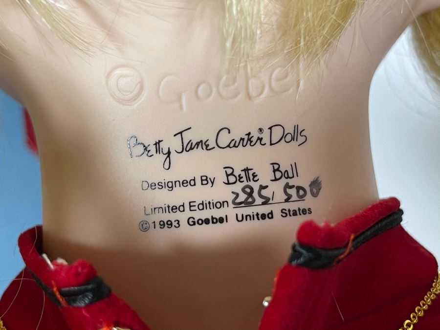 Vintage 1993 Betty Jane Carter Original Limited Edition Musical Porcelain Doll Designed By Bette Ball For Goebel 285 Of 500 30H With Box [Photo 11]