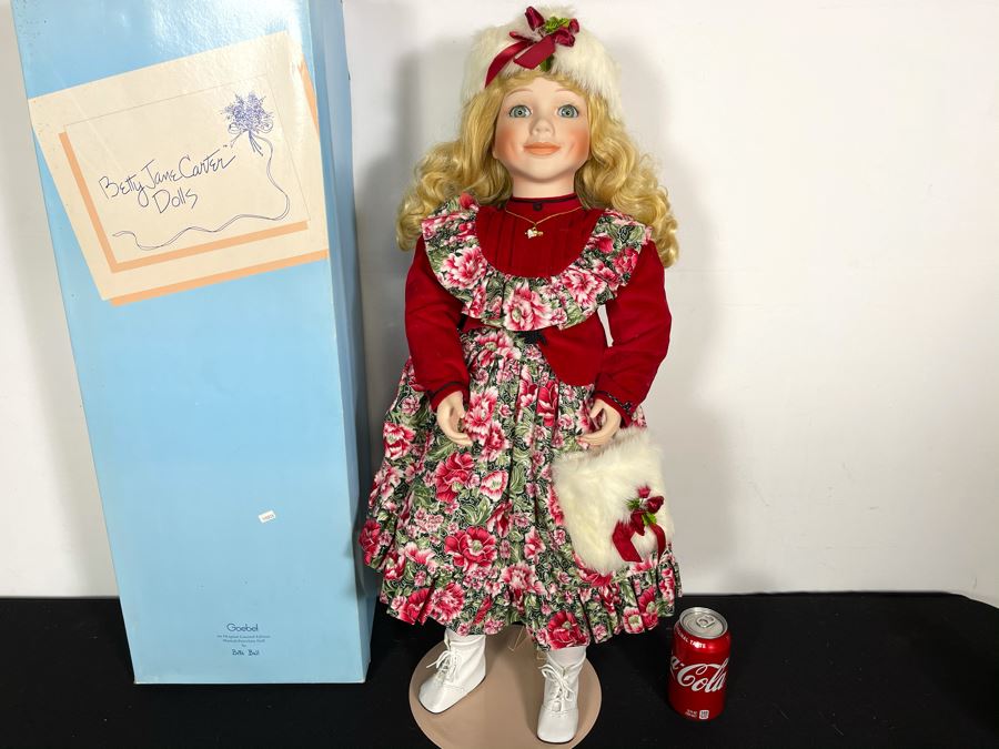 Vintage 1993 Betty Jane Carter Original Limited Edition Musical Porcelain Doll Designed By Bette Ball For Goebel 285 Of 500 30H With Box [Photo 3]