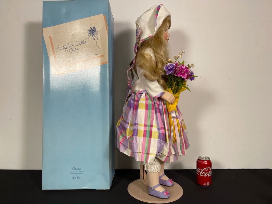 Vintage 1993 Betty Jane Carter Original Limited Edition Musical Porcelain Doll Designed By Bette Ball For Goebel 292 Of 500 30H With Box [Photo 6]