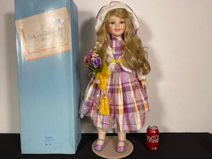 Vintage 1993 Betty Jane Carter Original Limited Edition Musical Porcelain Doll Designed By Bette Ball For Goebel 292 Of 500 30H With Box [Photo 2]