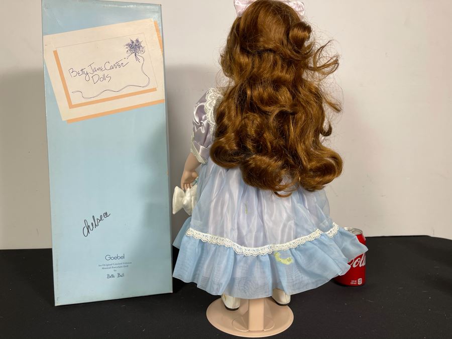 Vintage 1993 Hand Signed Betty Jane Carter Original Limited Edition Musical Porcelain Doll Designed By Bette Ball For Goebel 276 Of 1000 22H With Box Hand Signed By Bette Ball [Photo 9]
