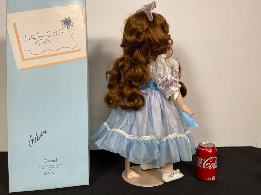 Vintage 1993 Hand Signed Betty Jane Carter Original Limited Edition Musical Porcelain Doll Designed By Bette Ball For Goebel 276 Of 1000 22H With Box Hand Signed By Bette Ball [Photo 5]