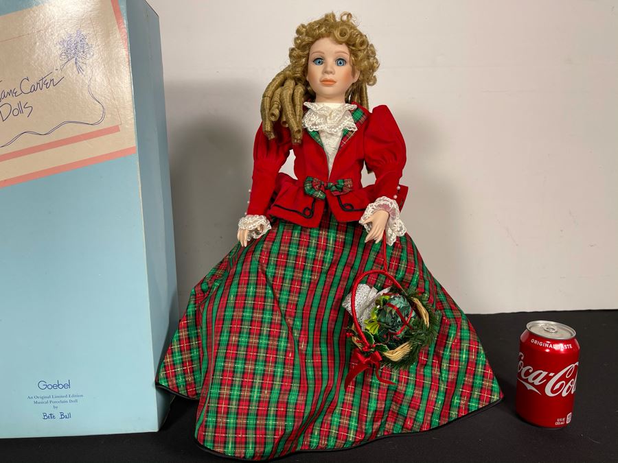 Vintage 1995 Betty Jane Carter Original Limited Edition Musical Porcelain Doll Designed By Bette Ball For Goebel 173 Of 2000 20H With Box [Photo 3]
