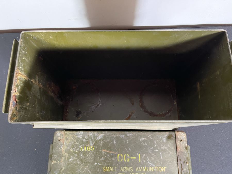 Vintage Ammunition Cartridge Military Metal Box Case With Handles [Photo 8]