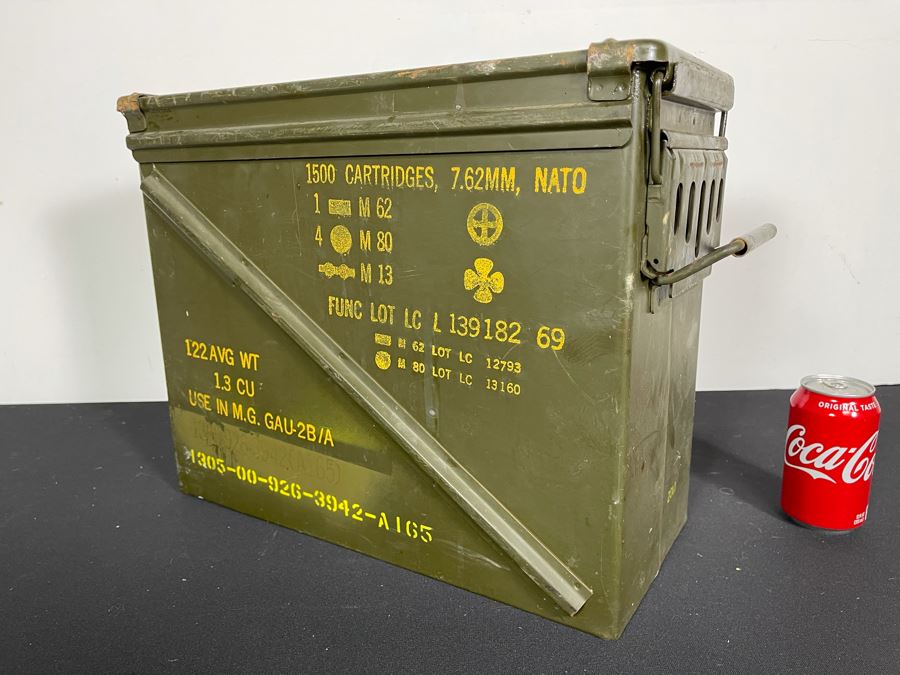 Vintage Ammunition Cartridge Military Metal Box Case With Handles [Photo 4]