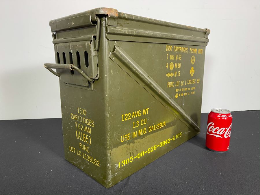 Vintage Ammunition Cartridge Military Metal Box Case With Handles [Photo 5]