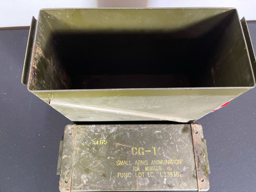 Vintage Ammunition Cartridge Military Metal Box Case With Handles [Photo 7]