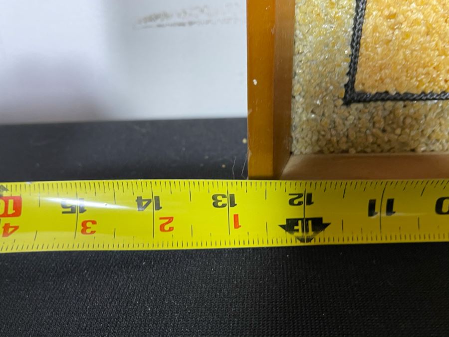 Vintage Mid-Century Modern Framed Colored Stone Mosaic Metal Still Life Artwork Made In Sweden Swan 12.5W X 36.5H [Photo 8]