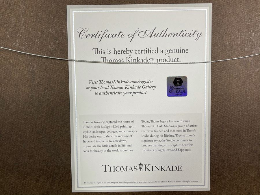 Framed Thomas Kinkade Print With COA 26W X 22H [Photo 7]