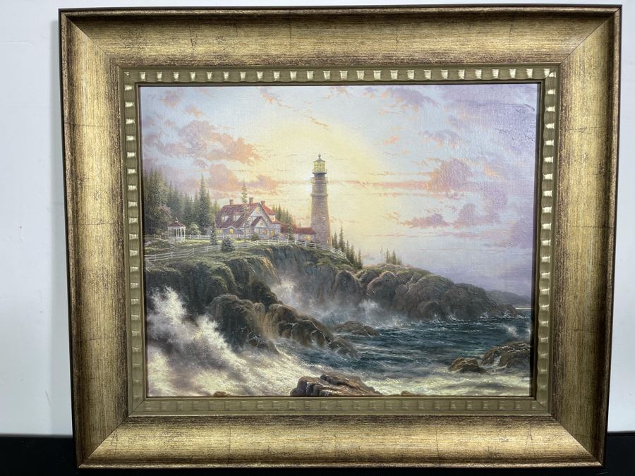 Framed Thomas Kinkade Print With COA 26W X 22H [Photo 2]