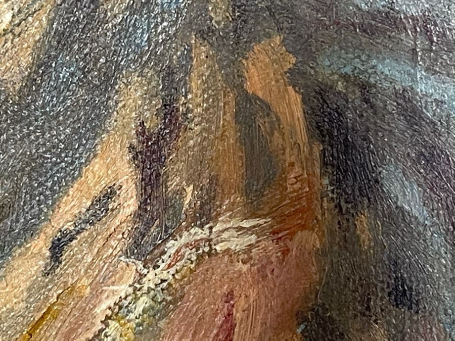 Original Framed Oil Painting Of Mountains By Marilyn Berman Personalized To Client On Back Vintage 1985 On Canvas 30 X 24 [Photo 7]