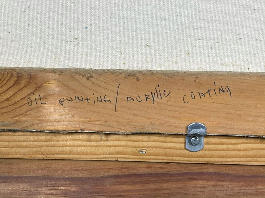 Original Framed Oil Painting Of Mountains By Marilyn Berman Personalized To Client On Back Vintage 1985 On Canvas 30 X 24 [Photo 13]