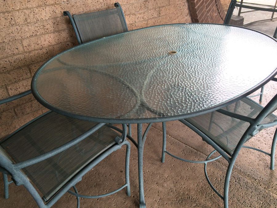 Brown Jordan Outdoor Patio Table with 4 Chairs [Photo 11]