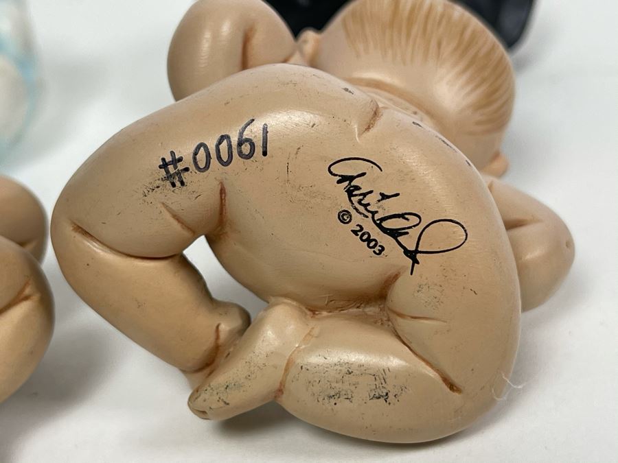 2003 Limited Edition Marie Osmond Pair Of Good And Bad Angels On Clouds 3.75H [Photo 7]