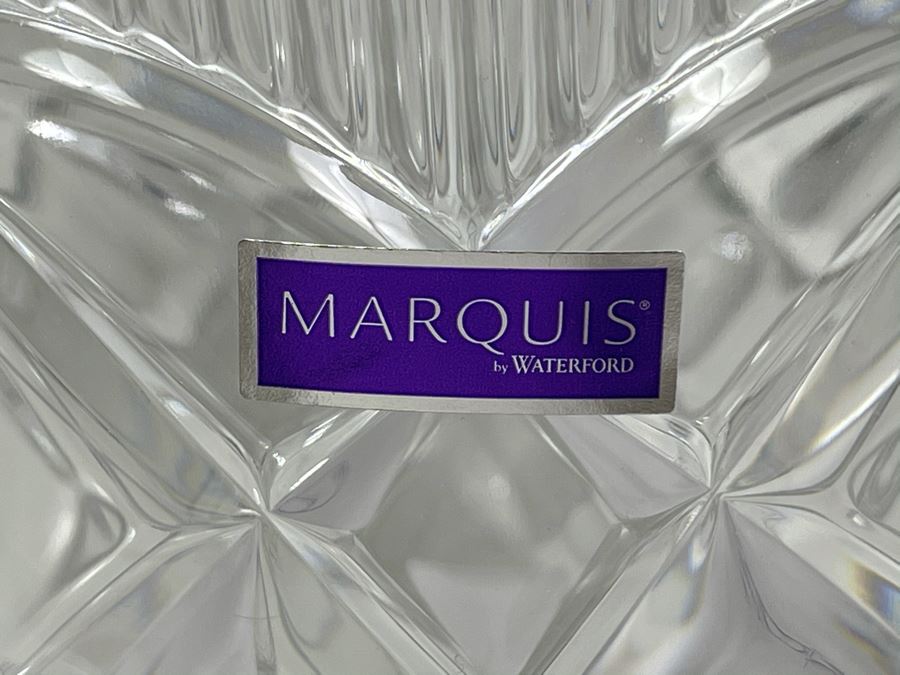 New Marquis By Waterford Crystal Basketweave Vase 11H With Box [Photo 7]