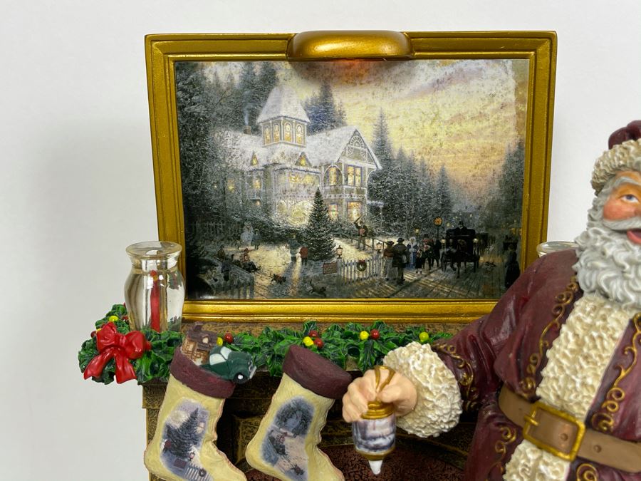 Thomas Kinkade Light Up The Holidays First Issue Illuminated Sculpture From The Light Of Christmas Collection 2003 Bradford Editions 7.5W X 8H [Photo 7]