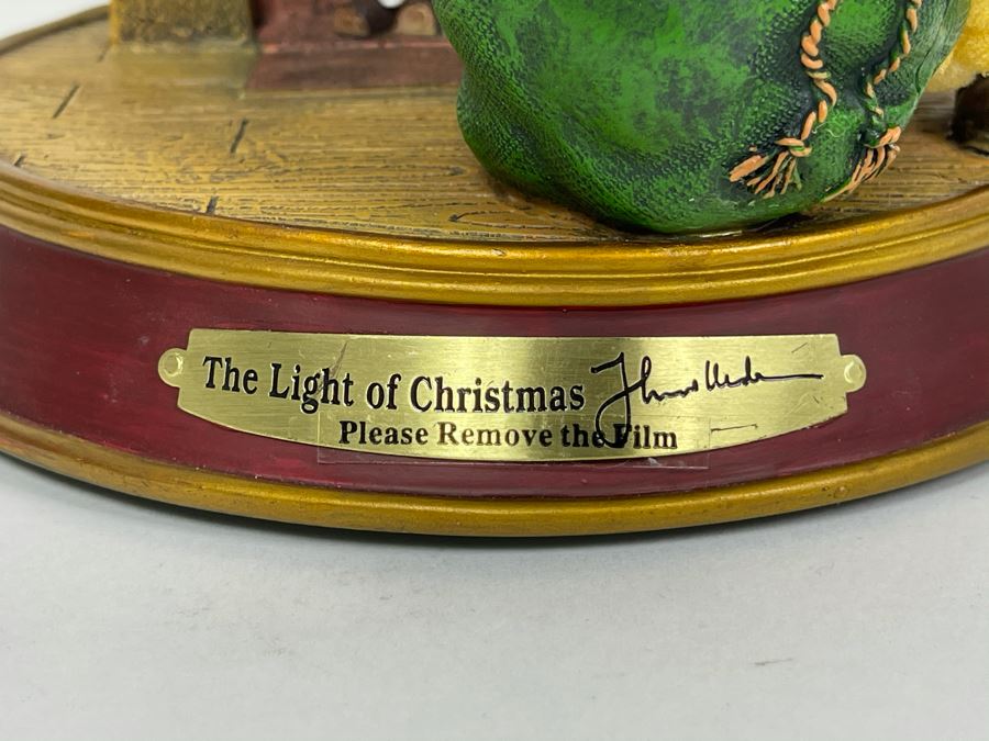 Thomas Kinkade Light Up The Holidays First Issue Illuminated Sculpture From The Light Of Christmas Collection 2003 Bradford Editions 7.5W X 8H [Photo 3]