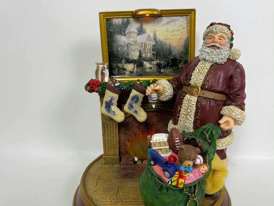 Thomas Kinkade Light Up The Holidays First Issue Illuminated Sculpture From The Light Of Christmas Collection 2003 Bradford Editions 7.5W X 8H [Photo 5]