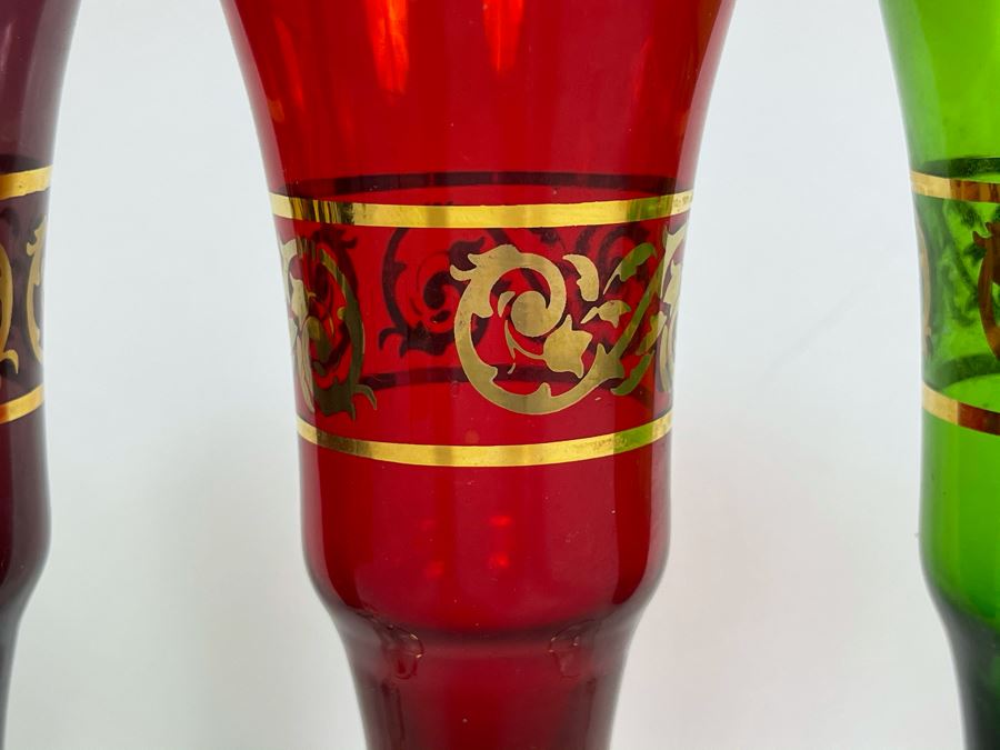 Set Of Four New Vintage Italian Crystal Stemware Glasses 7.5H [Photo 4]