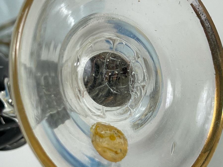 Set Of Four New Vintage Italian Crystal Stemware Glasses 7.5H [Photo 7]