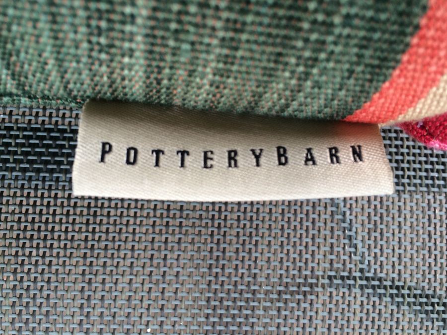 (2) Brown Jordan Swivel Chairs with Ottoman and Side Table and Pottery Barn Pillows [Photo 10]