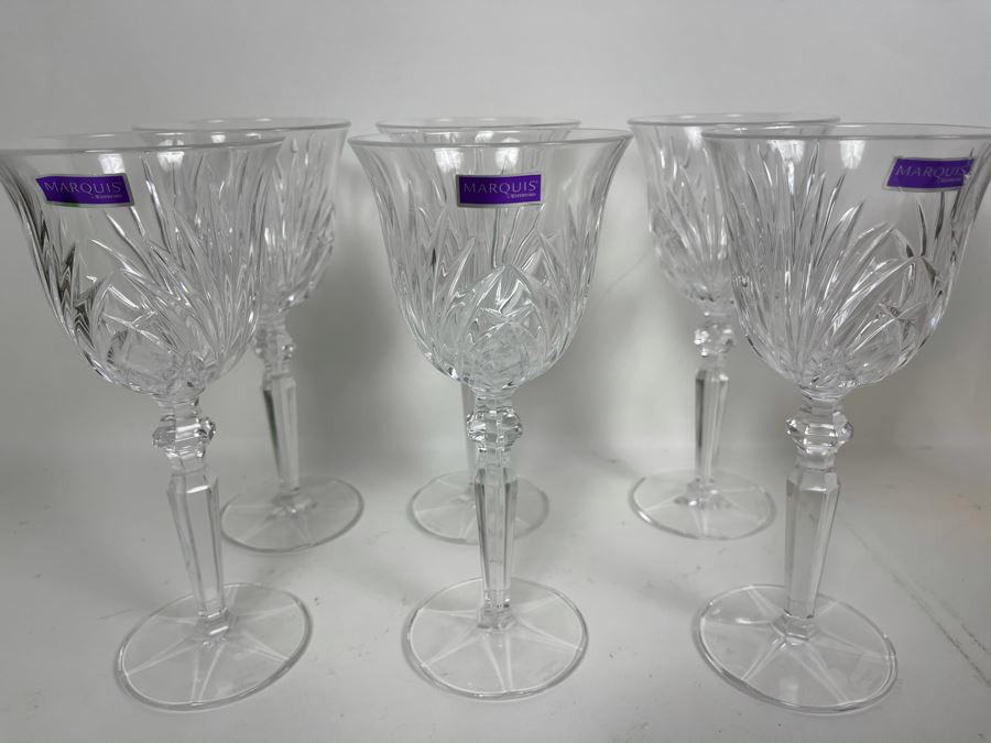 Set Of Six New Marquis Waterford Crystal Stemware Glasses 7.75H [Photo 4]