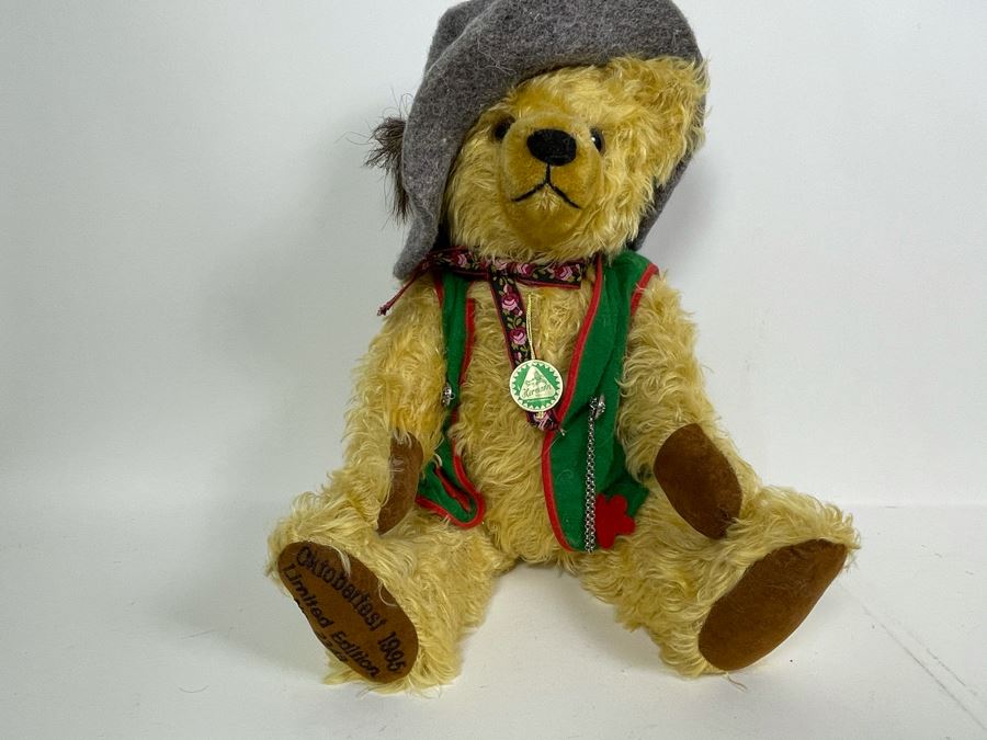 Vintage Jointed German Teddy Bear By Hermann With Tags 16L [Photo 3]