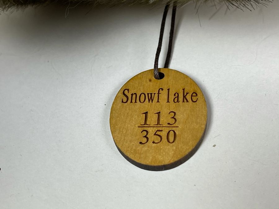 Limited Edition Robert Raikes Individually Carved Wooden Bear Snowflake 113 Of 350 12L [Photo 7]