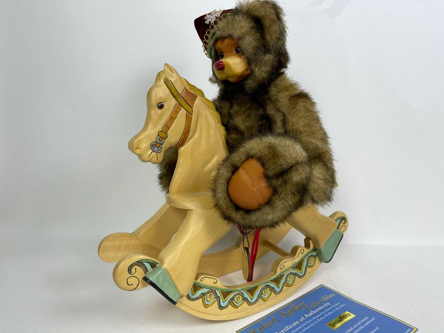Limited Edition Robert Raikes Individually Carved Wooden Bear Snowflake 113 Of 350 12L [Photo 2]