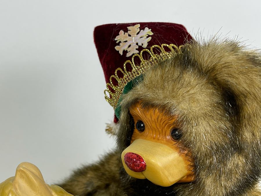 Limited Edition Robert Raikes Individually Carved Wooden Bear Snowflake 113 Of 350 12L [Photo 5]