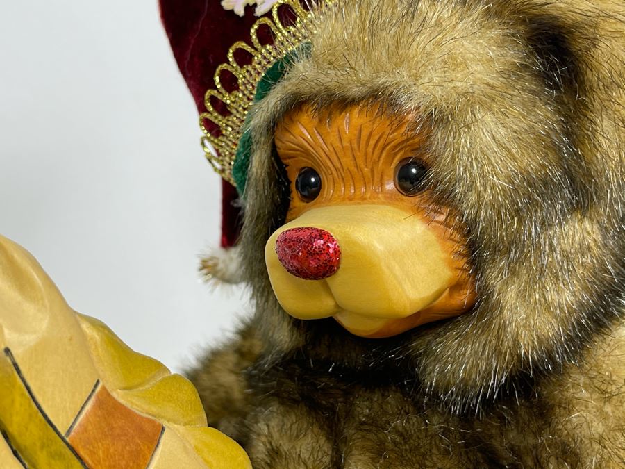 Limited Edition Robert Raikes Individually Carved Wooden Bear Snowflake 113 Of 350 12L [Photo 4]