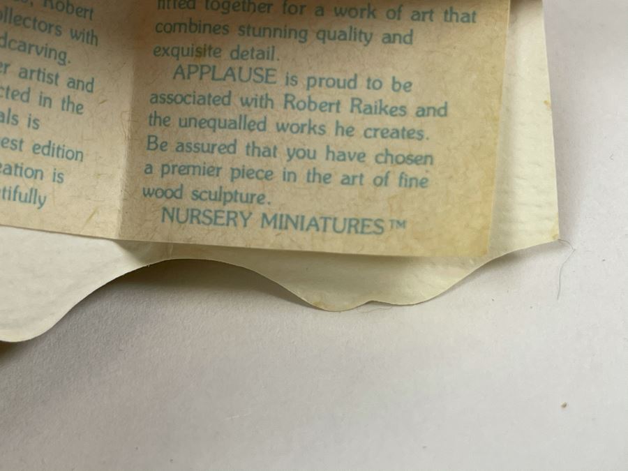 Robert Raikes Individually Carved Wooden Bear Riding Wooden Rocking Horse Nursery Miniatures 7L [Photo 10]