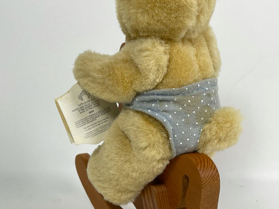 Robert Raikes Individually Carved Wooden Bear Riding Wooden Rocking Horse Nursery Miniatures 7L [Photo 7]