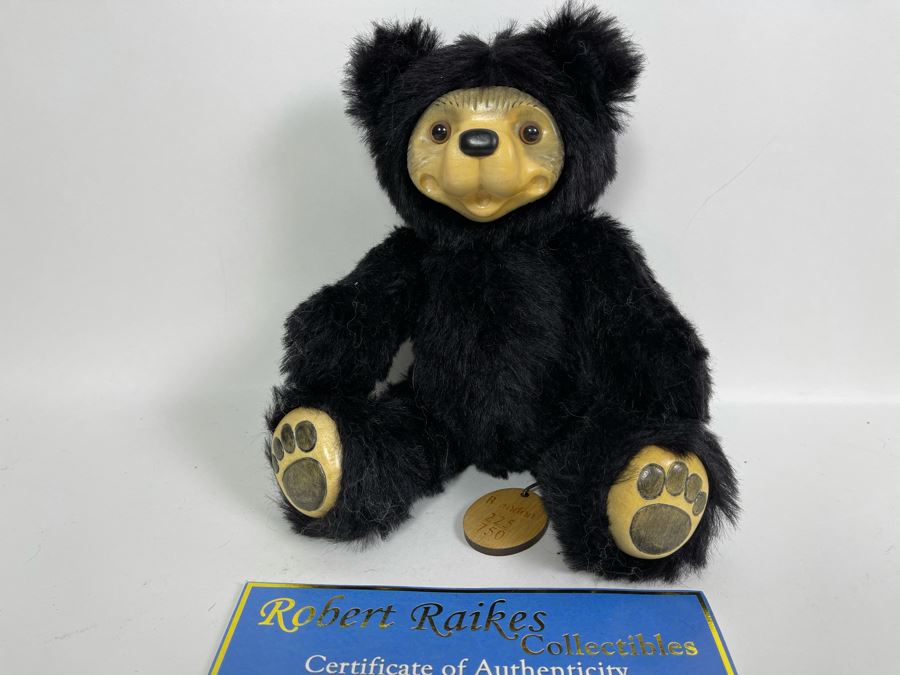 Robert Raikes Individually Carved Wooden Bear Brandon 225 Of 750 9L [Photo 1]