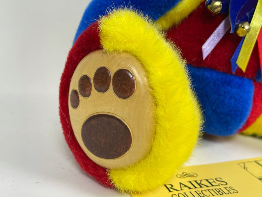 Limited Edition Robert Raikes Individually Carved Wooden Bear Ilia Clown 24 Of 750 [Photo 7]