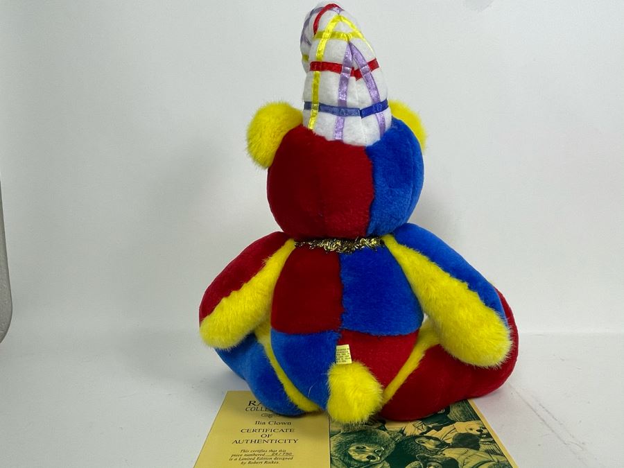 Limited Edition Robert Raikes Individually Carved Wooden Bear Ilia Clown 24 Of 750 [Photo 8]