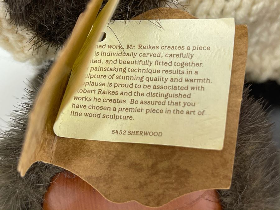 (3) Robert Raikes Individually Carved Wooden Bears: Sherwood, Terry And Nursery Miniatures [Photo 7]