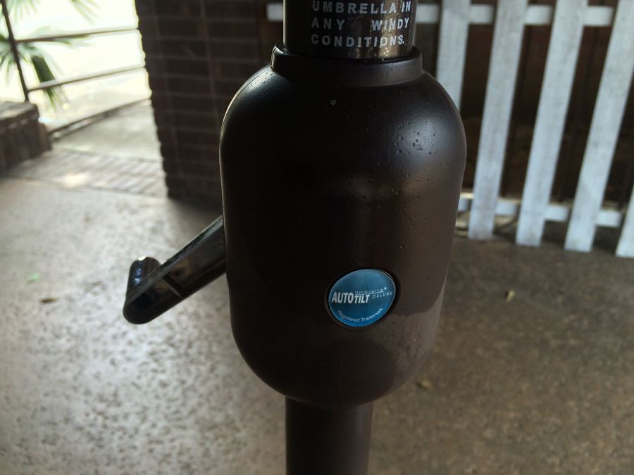 Large Outdoor Canvas Umbrella with Metal Umbrella Stand Sunbrella [Photo 8]