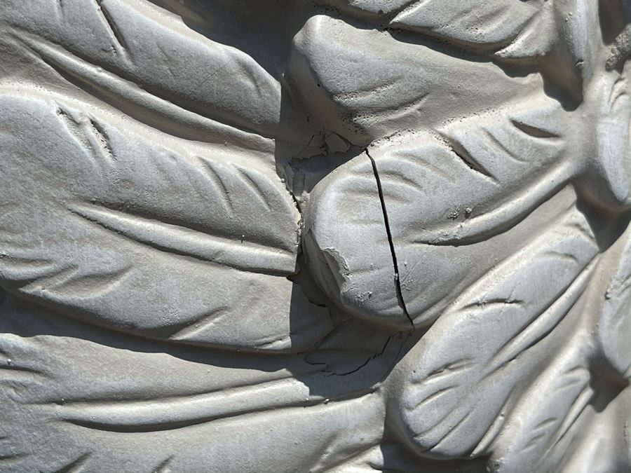 JUST ADDED - Large Goddess Of Mercy Praying Angel Garden Statuary Concrete Sculpture Stored Indoors (Slight Chip Section In Back Of Wing - See Photos) 46'H X 20W [Photo 10]