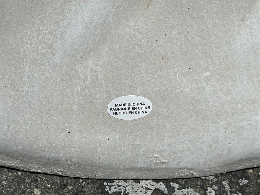 JUST ADDED - Large Goddess Of Mercy Praying Angel Garden Statuary Concrete Sculpture Stored Indoors (Slight Chip Section In Back Of Wing - See Photos) 46'H X 20W [Photo 11]