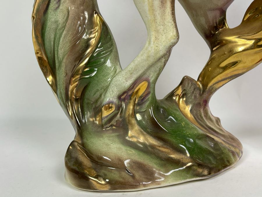 JUST ADDED - Vintage 1962 Mid-Century USA Pottery Painted Horse Sculpture 15W X 5D X 17.5H [Photo 5]